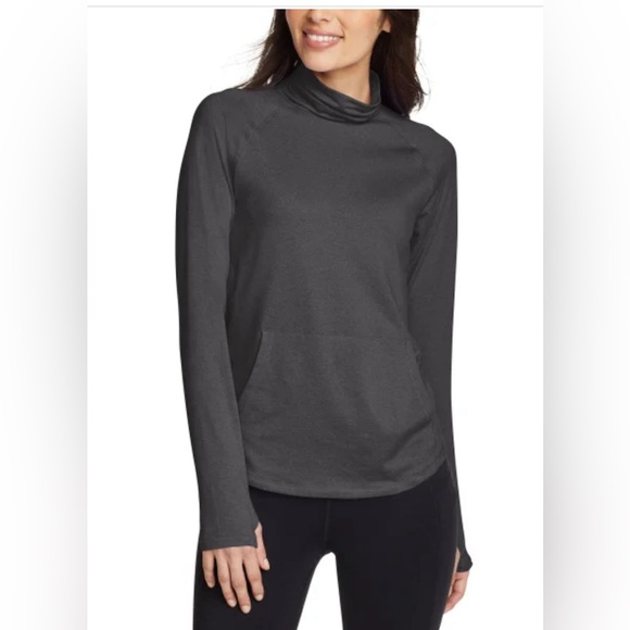 Eddie Bauer Tops - Eddie Bauer Ladies' Active Funnel Neck Long Sleeve Top